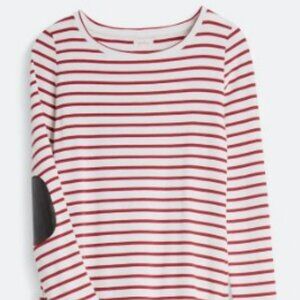 Pixley "Greenich" Striped Knit Top – Red & White, Long Sleeve